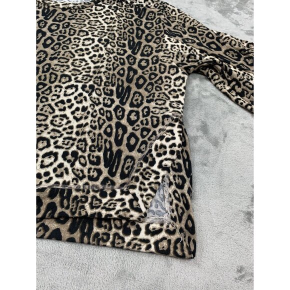 Umgee USA Womens Small Leopard Print Top Short sleeve 95% Polyester 5% Spandex - Picture 6 of 9
